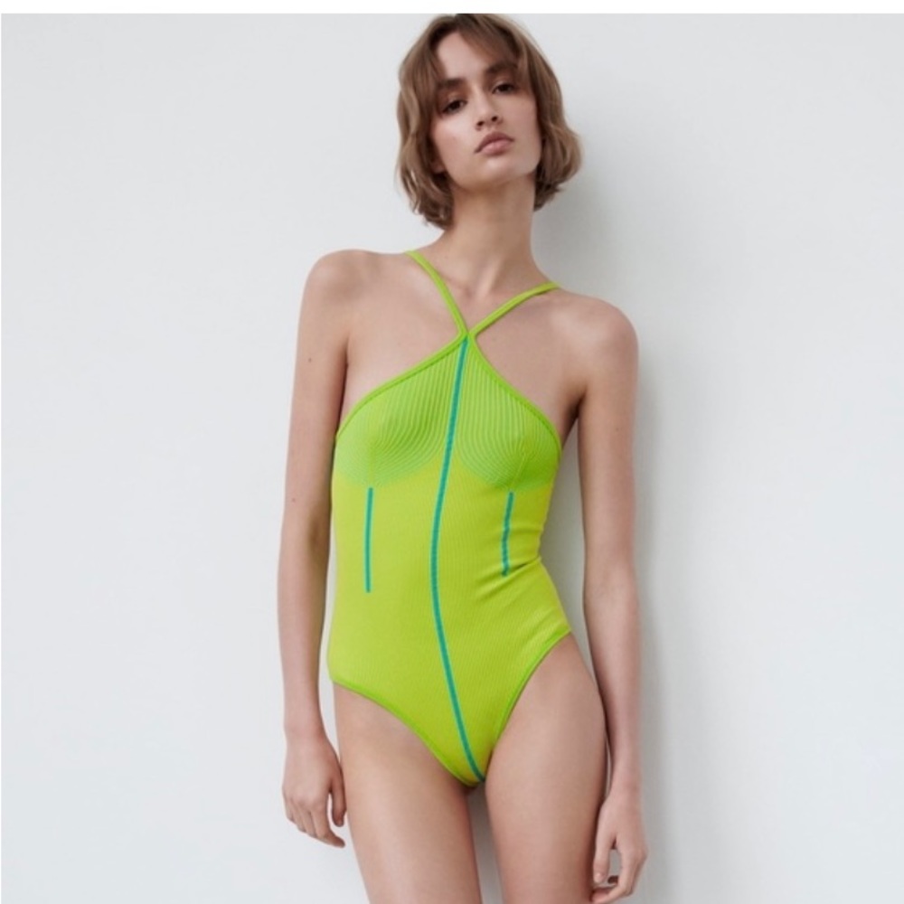 Zara contour ribbed bodysuit